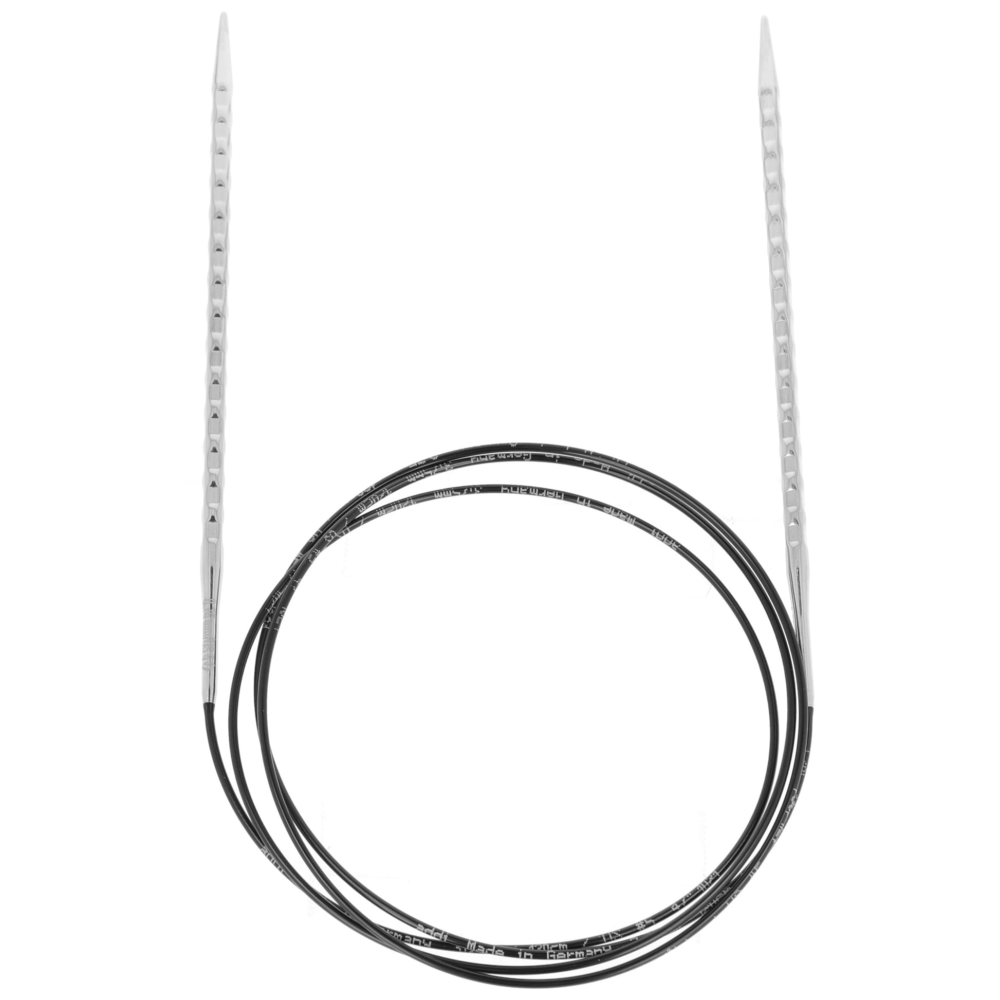 Aiguilles à tricoter circulaires en bronze blanc - Black Edition