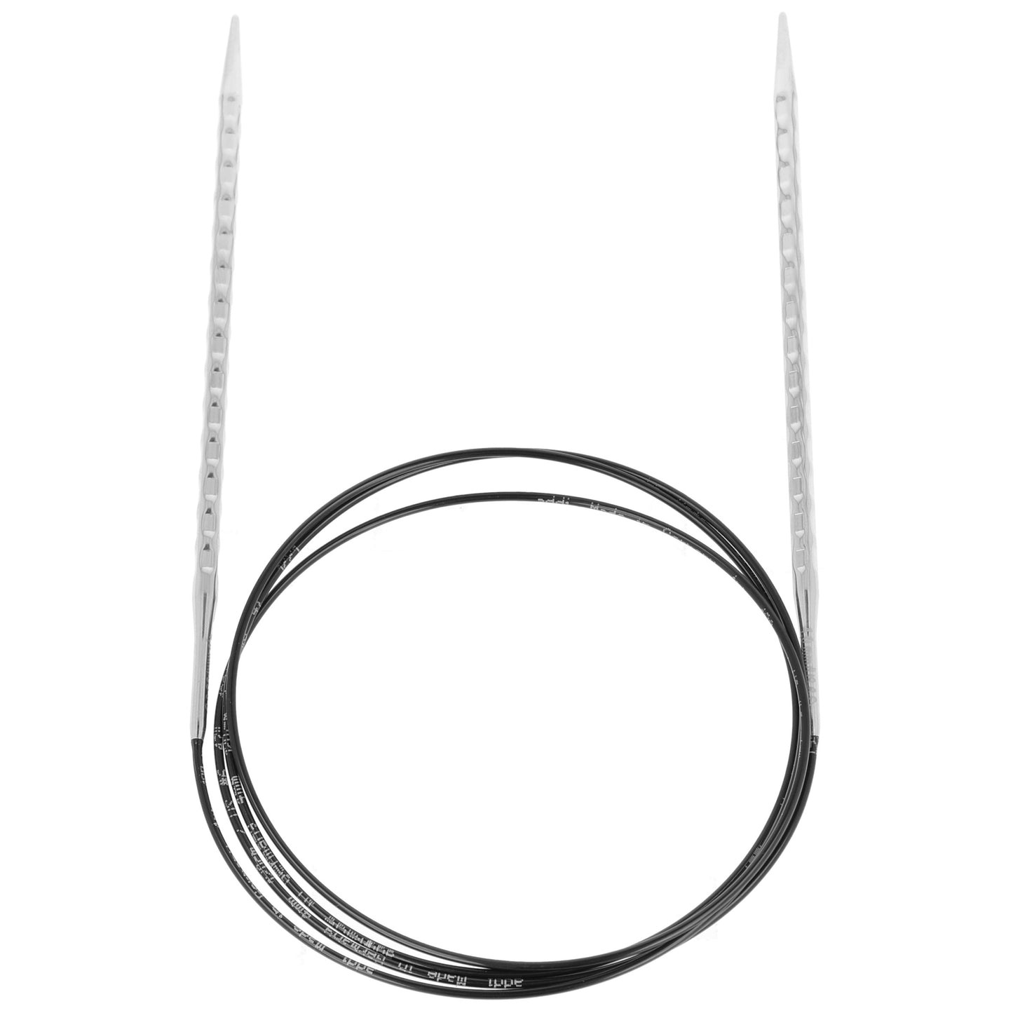 Aiguilles à tricoter circulaires en bronze blanc - Black Edition