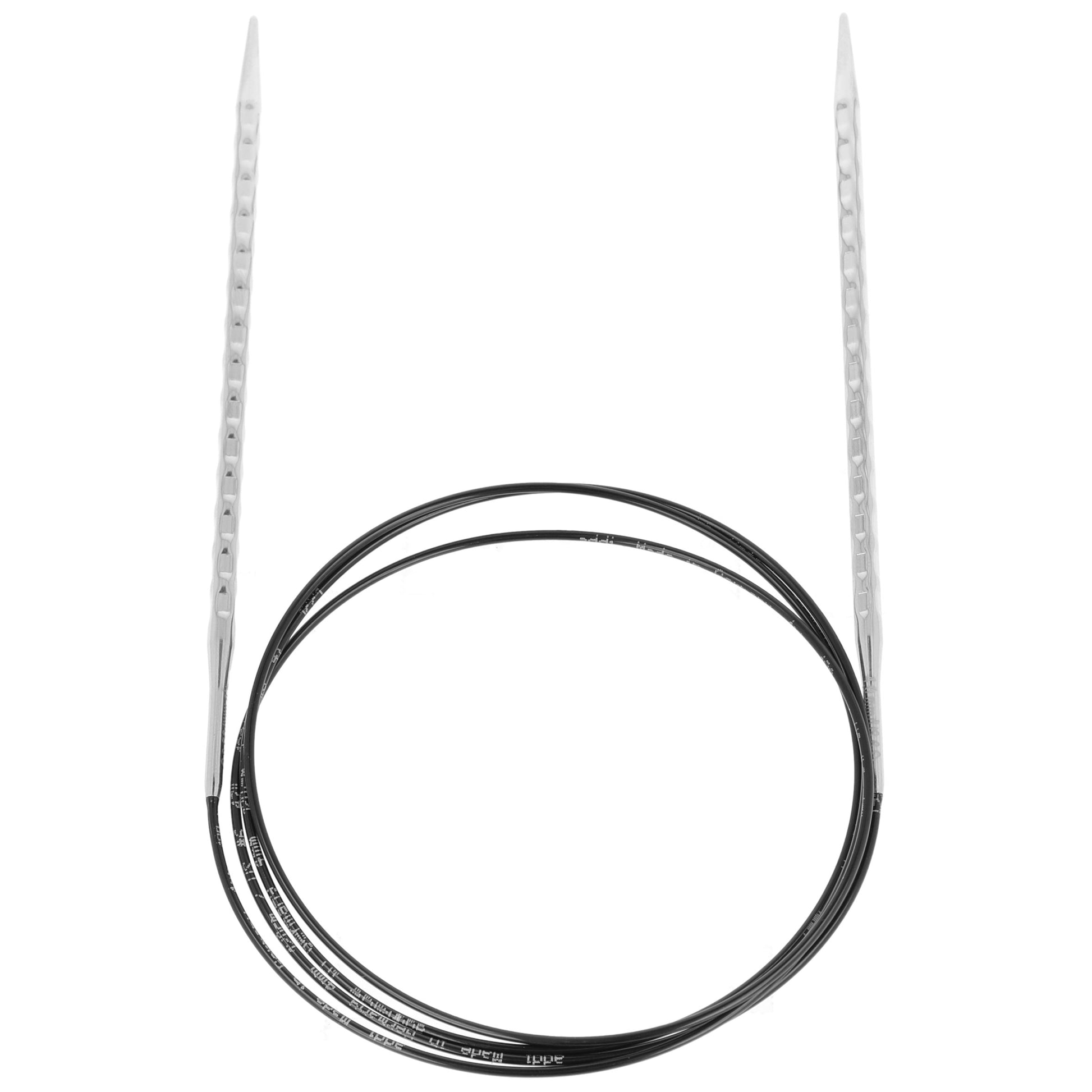 Aiguilles à tricoter circulaires en bronze blanc - Black Edition