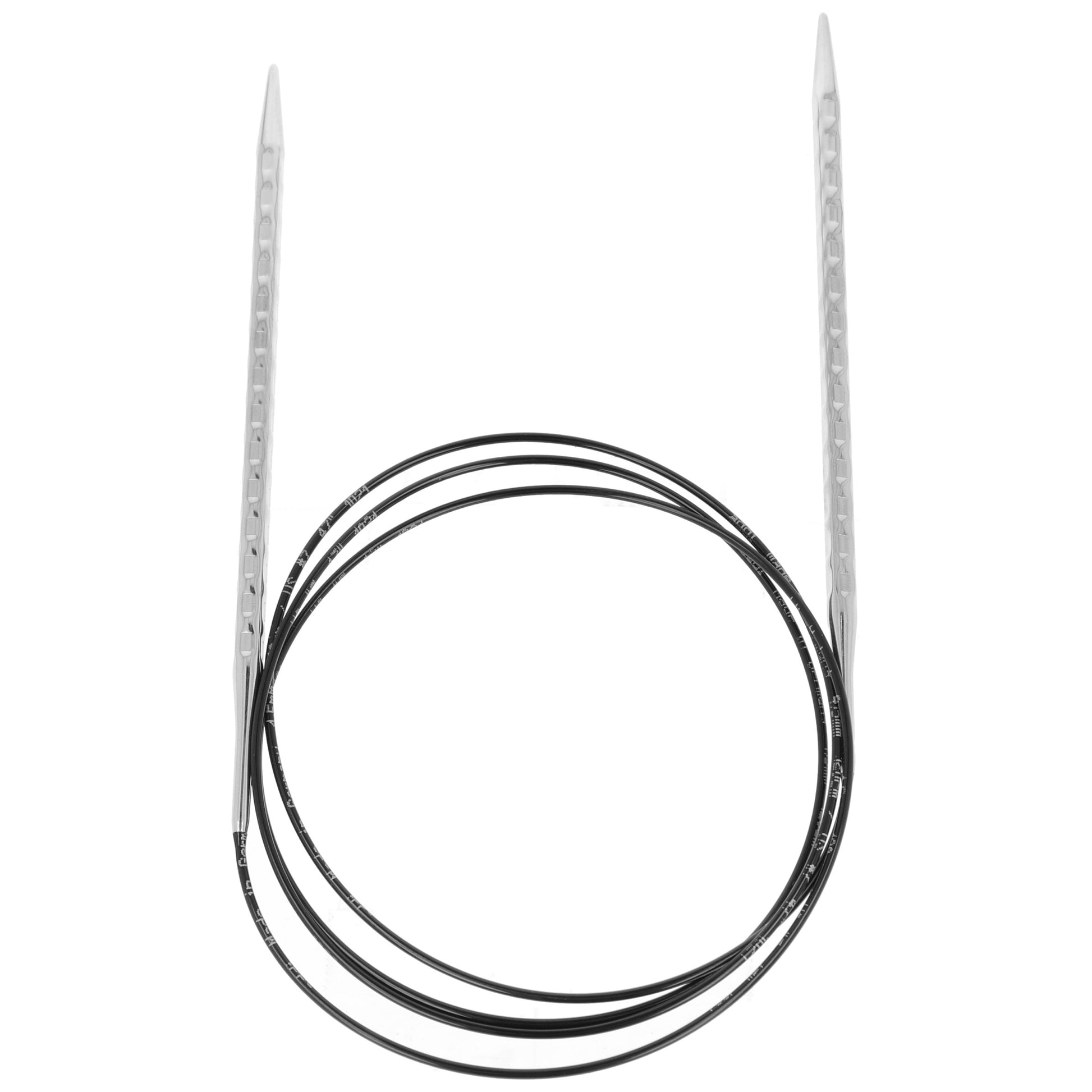 Aiguilles à tricoter circulaires en bronze blanc - Black Edition