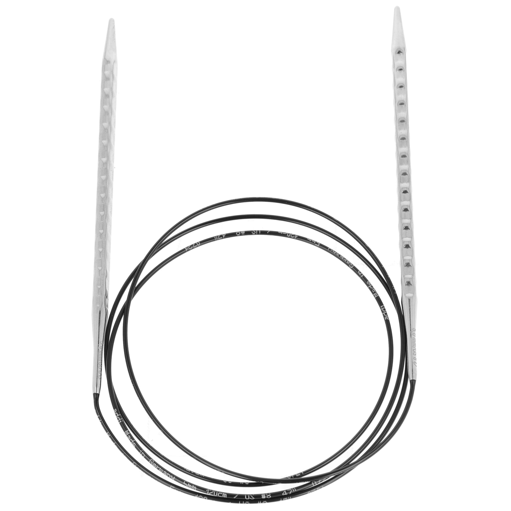 Aiguilles à tricoter circulaires en bronze blanc - Black Edition