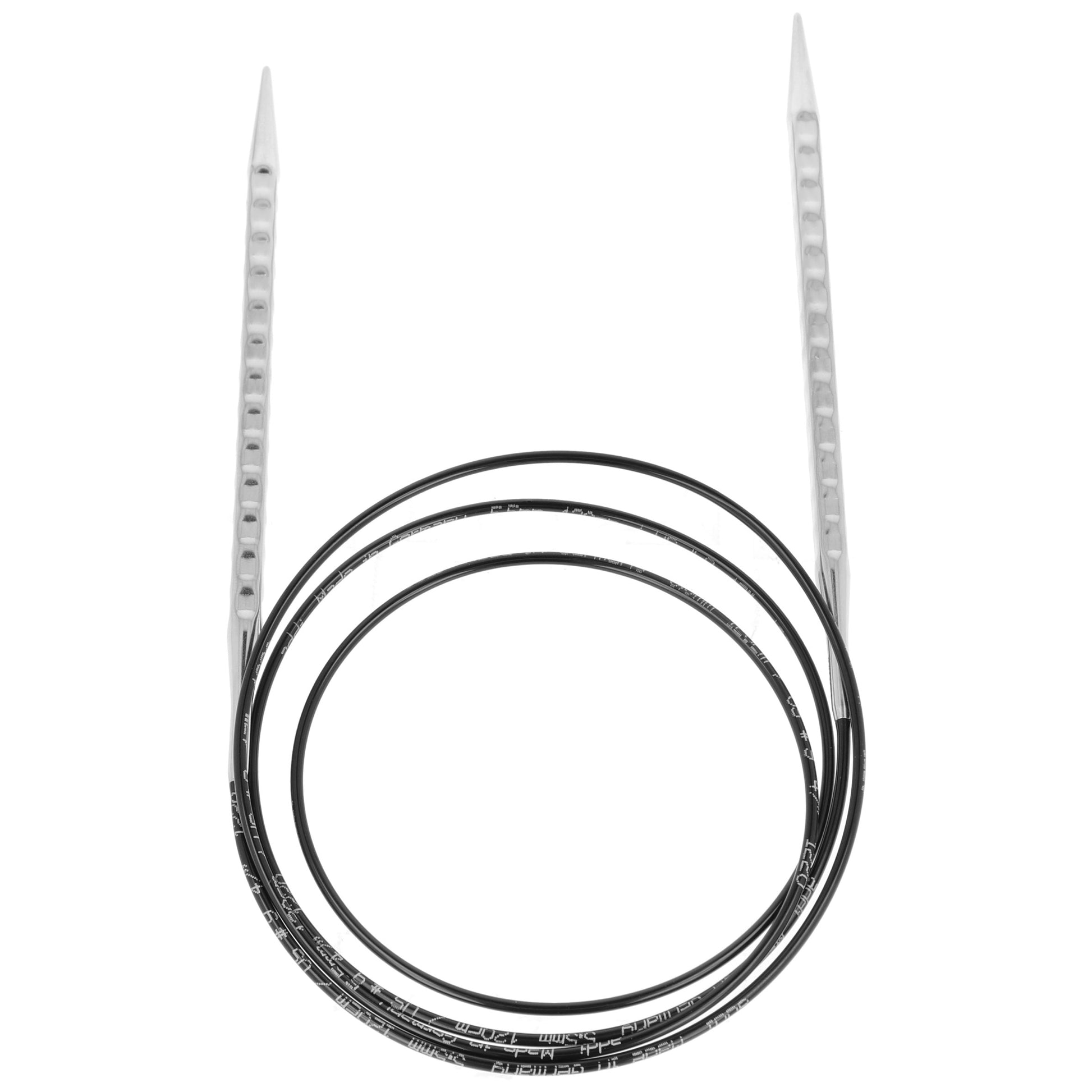 Aiguilles à tricoter circulaires en bronze blanc - Black Edition