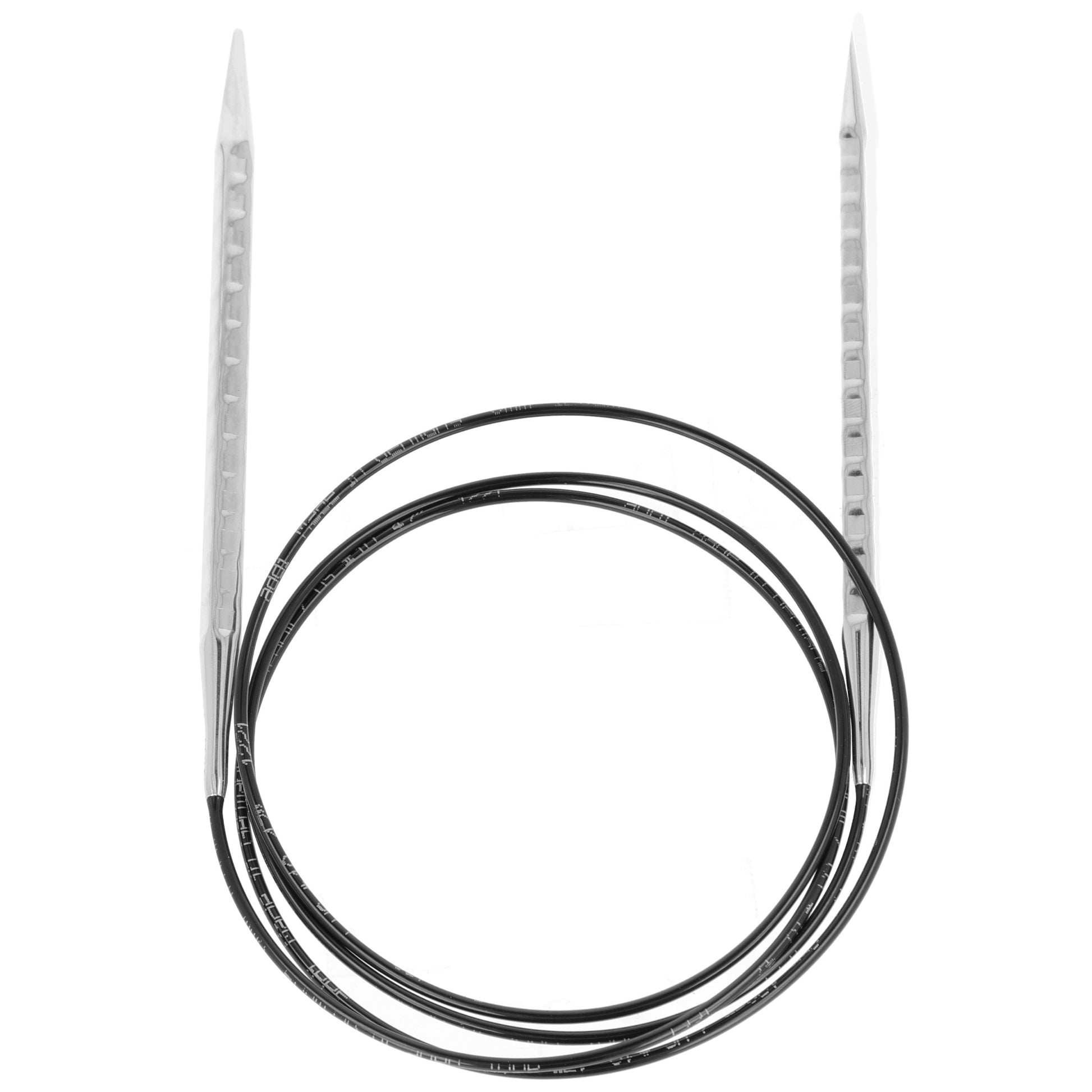 Aiguilles à tricoter circulaires en bronze blanc - Black Edition