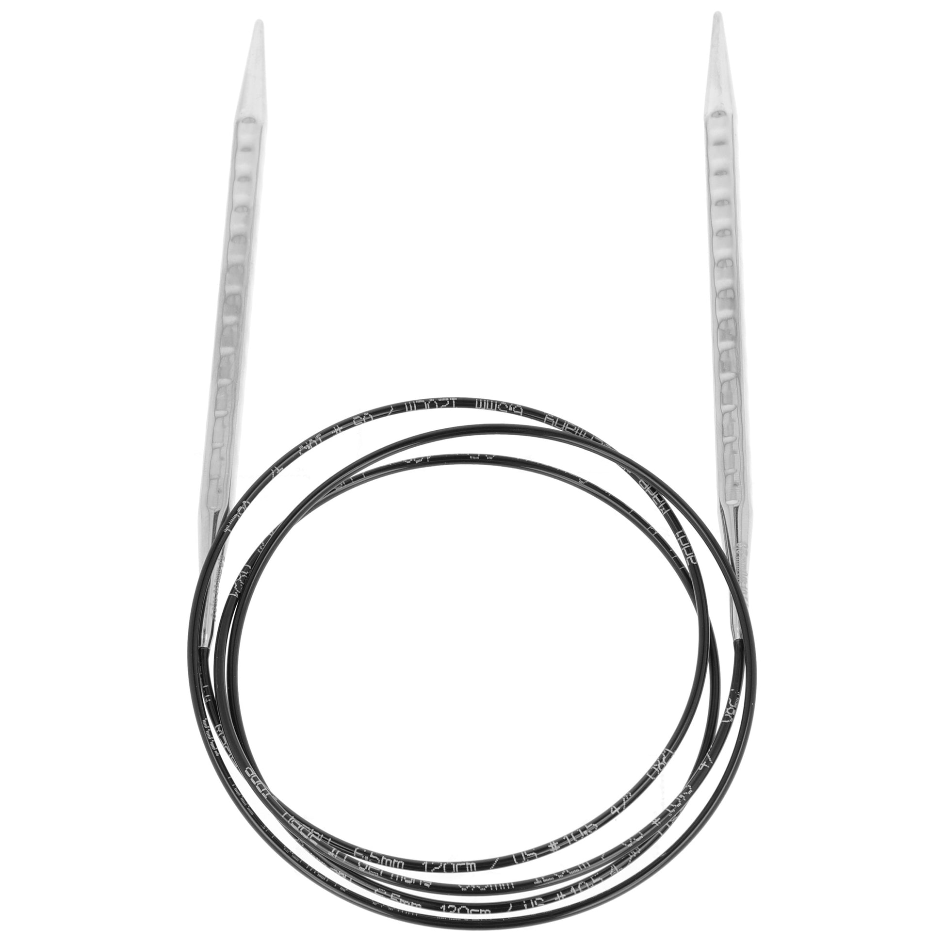 Aiguilles à tricoter circulaires en bronze blanc - Black Edition