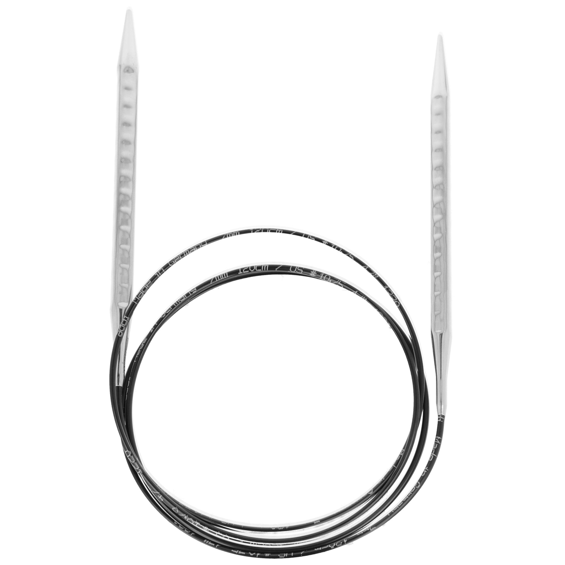 Aiguilles à tricoter circulaires en bronze blanc - Black Edition