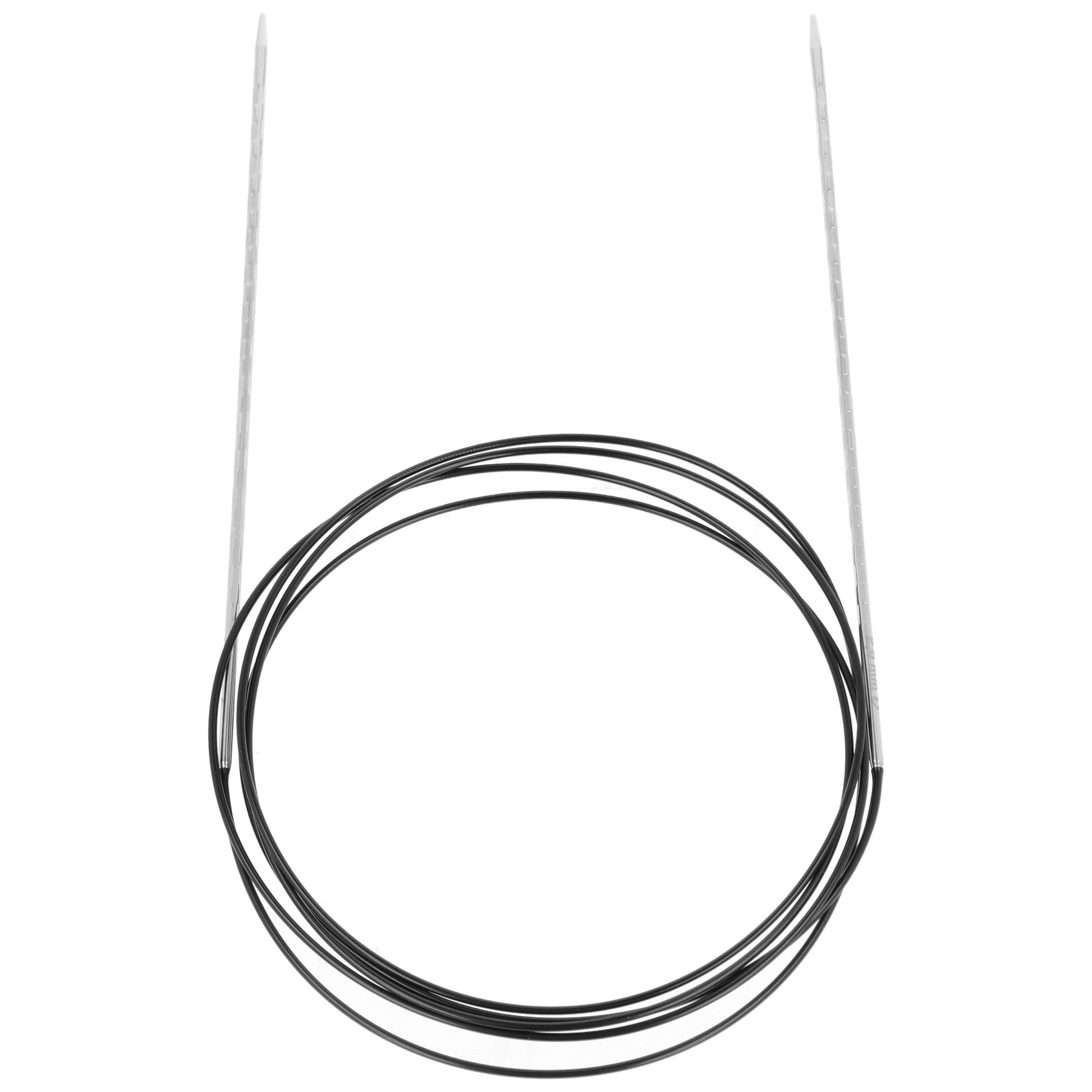 Aiguilles à tricoter circulaires en bronze blanc - Black Edition
