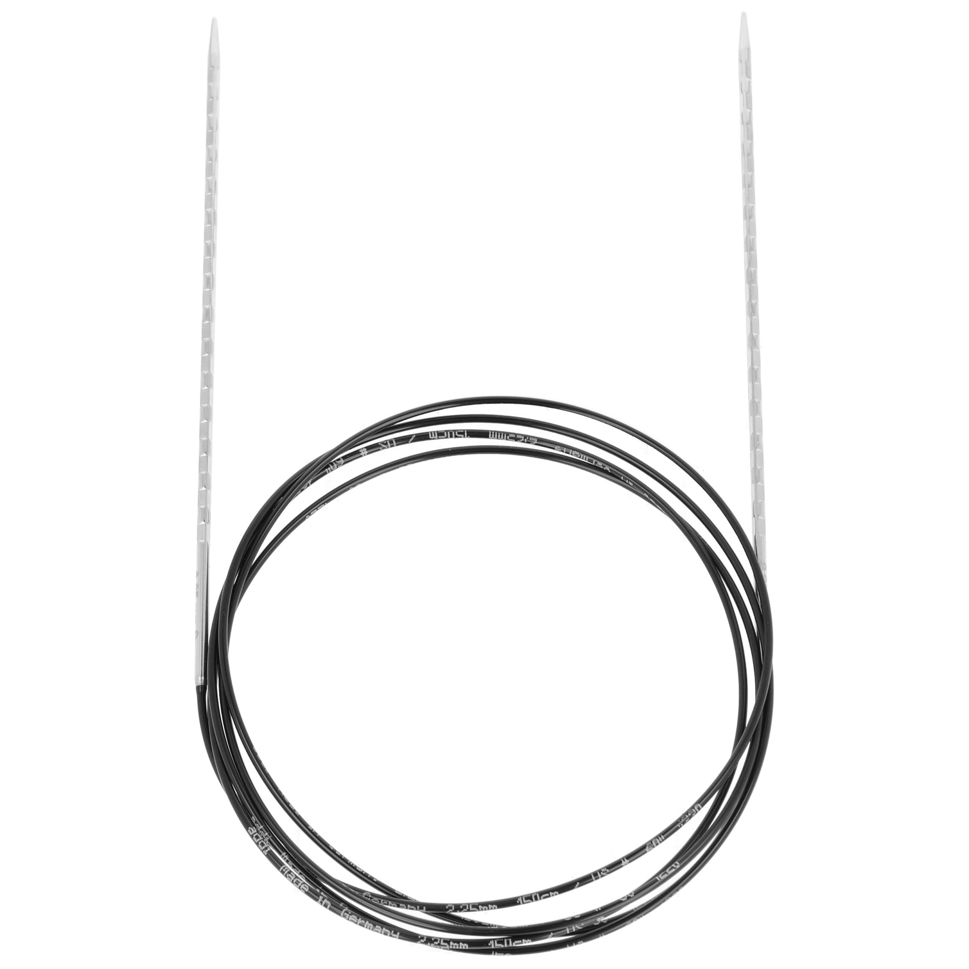 Aiguilles à tricoter circulaires en bronze blanc - Black Edition