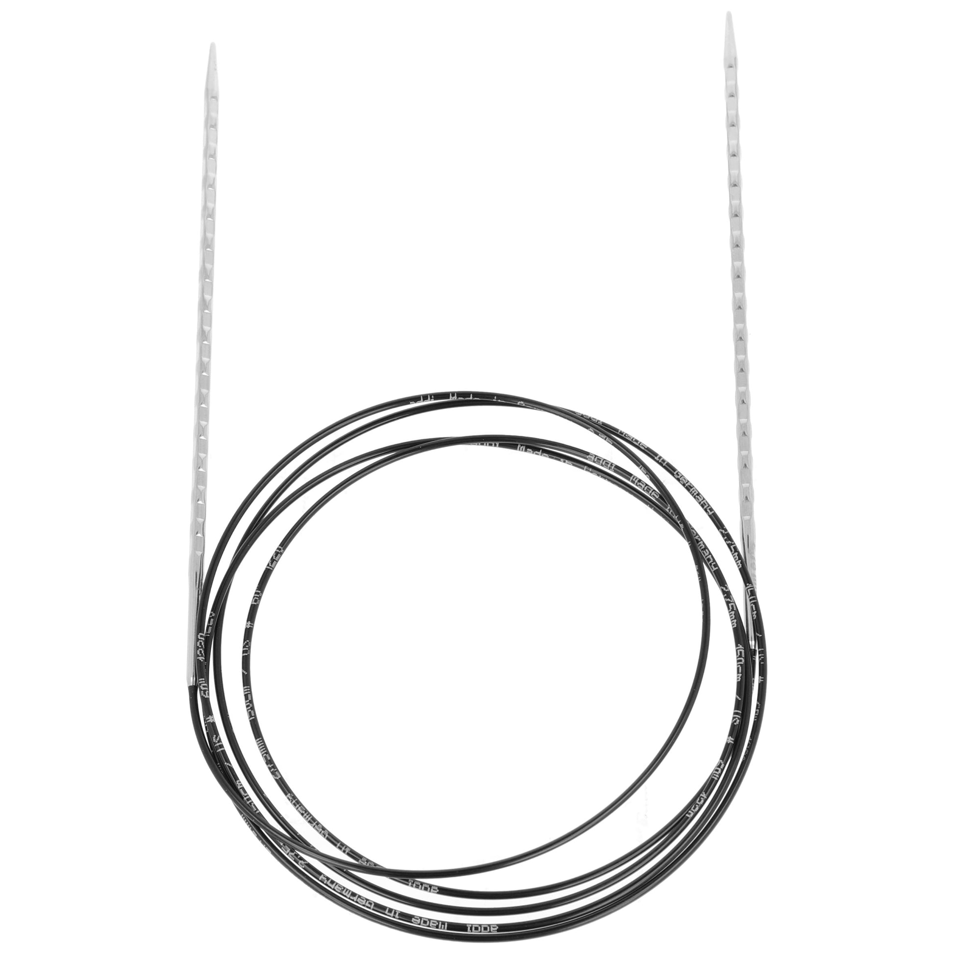 Aiguilles à tricoter circulaires en bronze blanc - Black Edition