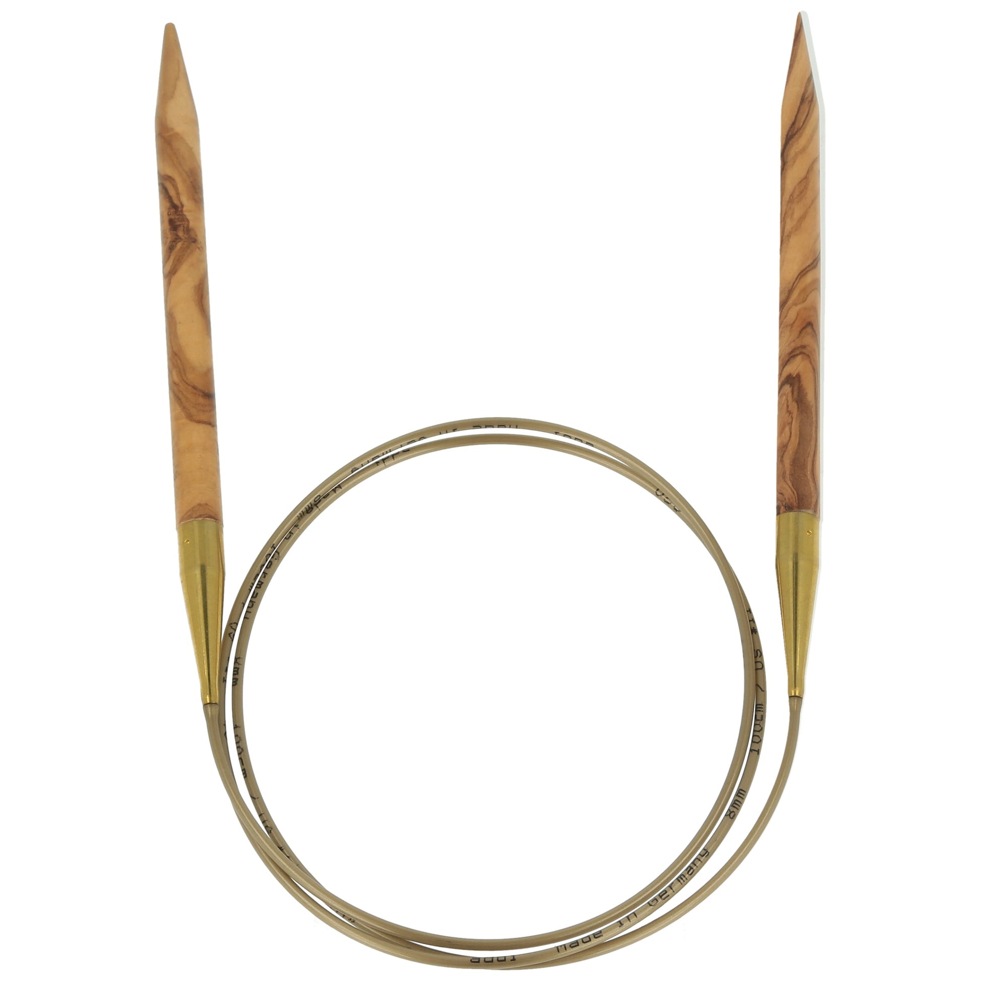 Aiguilles à tricoter circulaires en bois d'olives - addiNature