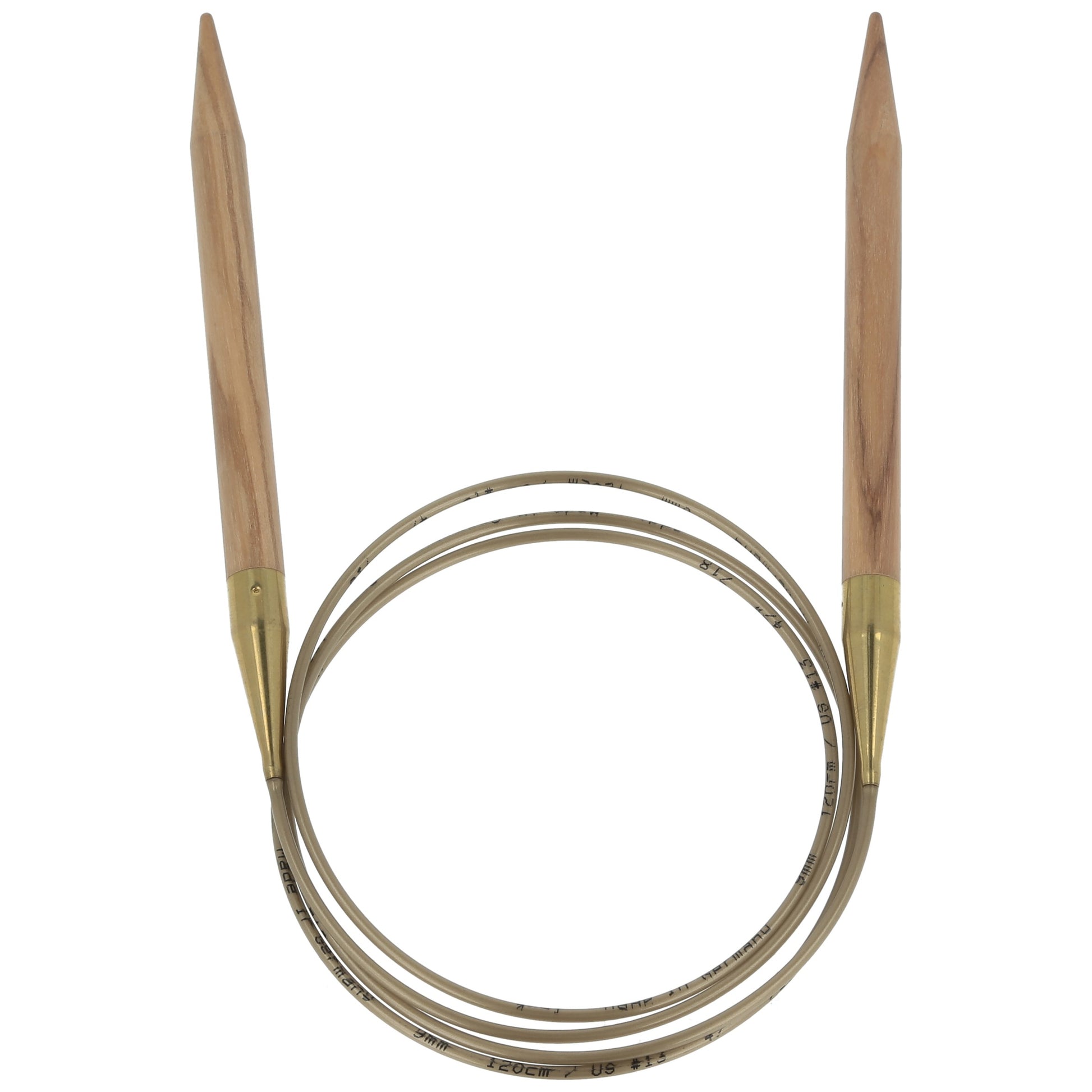 Aiguilles à tricoter circulaires en bois d'olives - addiNature