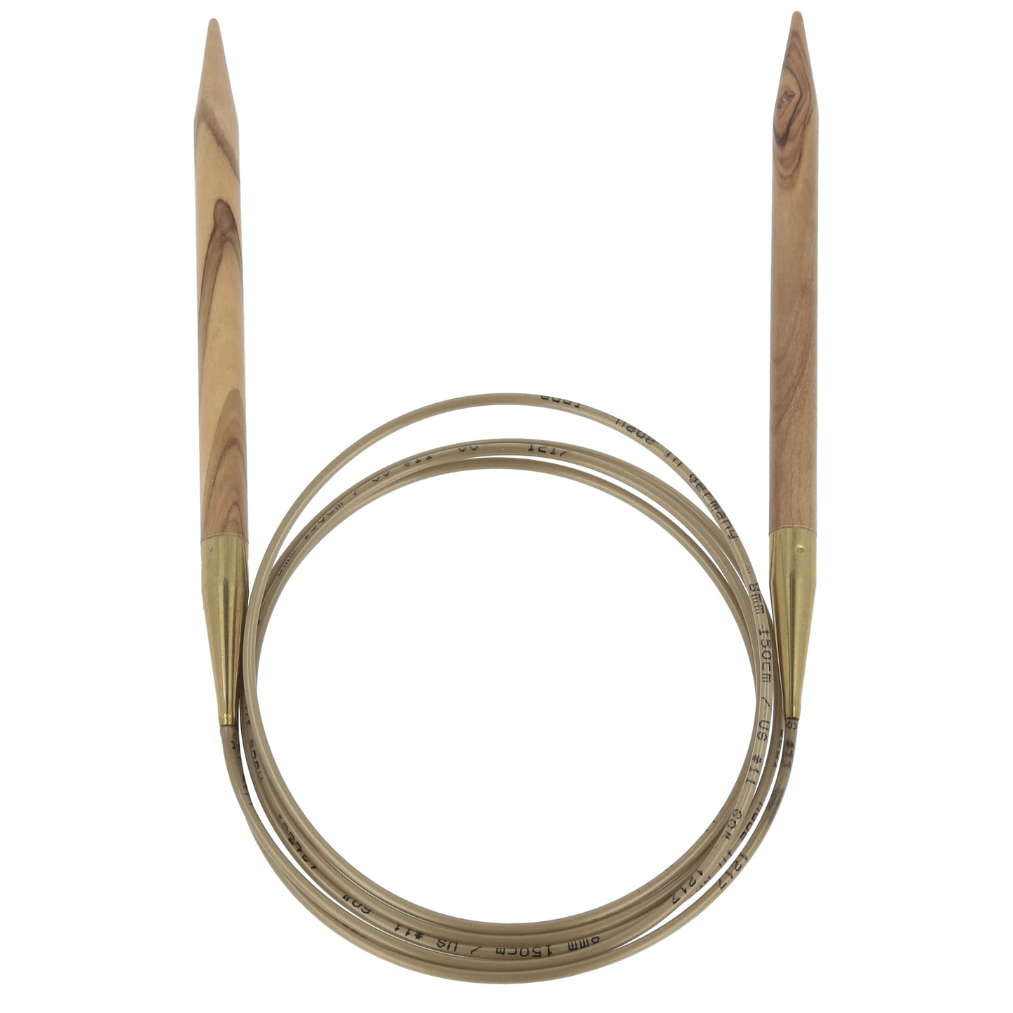 Aiguilles à tricoter circulaires en bois d'olives - addiNature