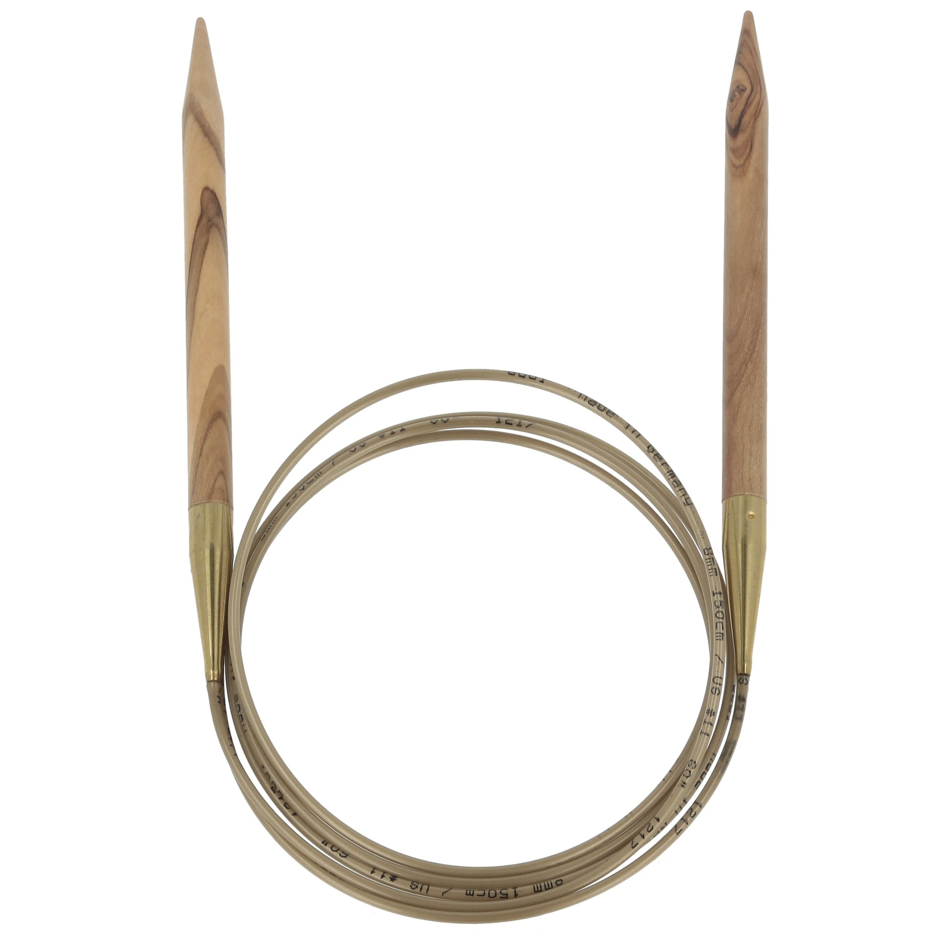 Aiguilles à tricoter circulaires en bois d'olives - addiNature