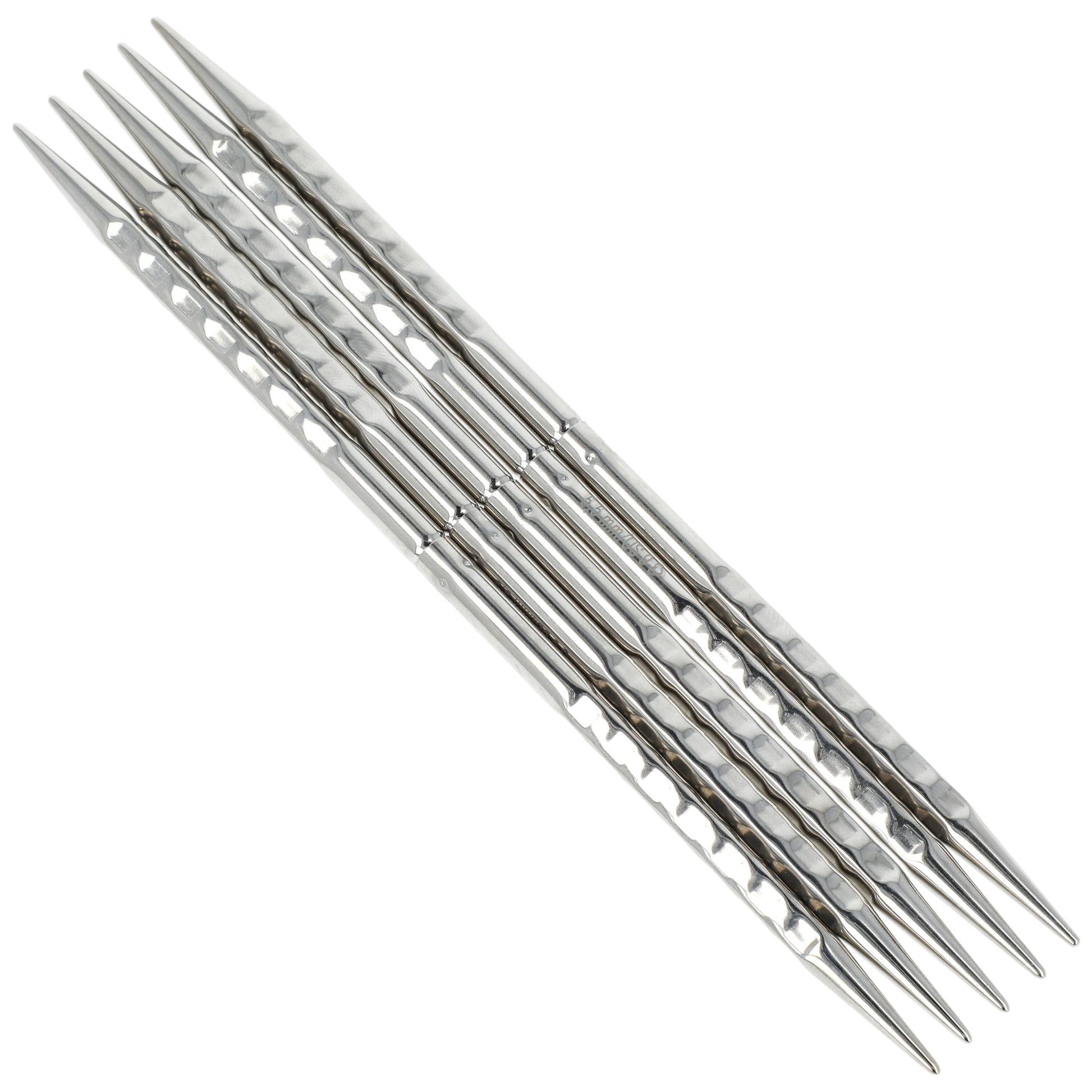 Aiguilles à tricoter doubles pointes en bronze blanc - addiNovel