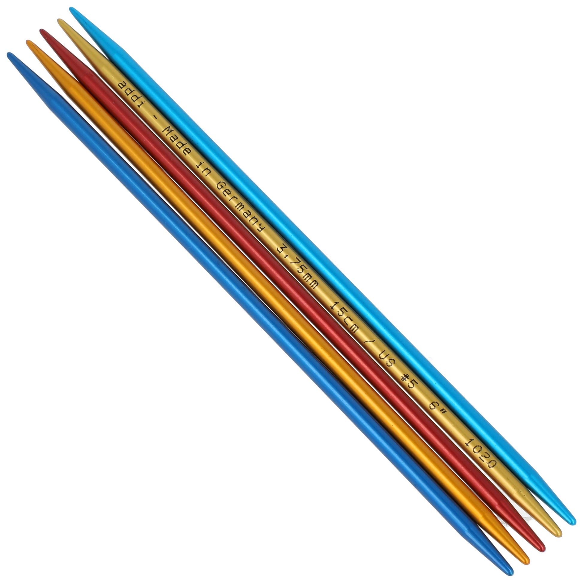 Aiguilles à tricoter doubles pointes en aluminium - addiColibri