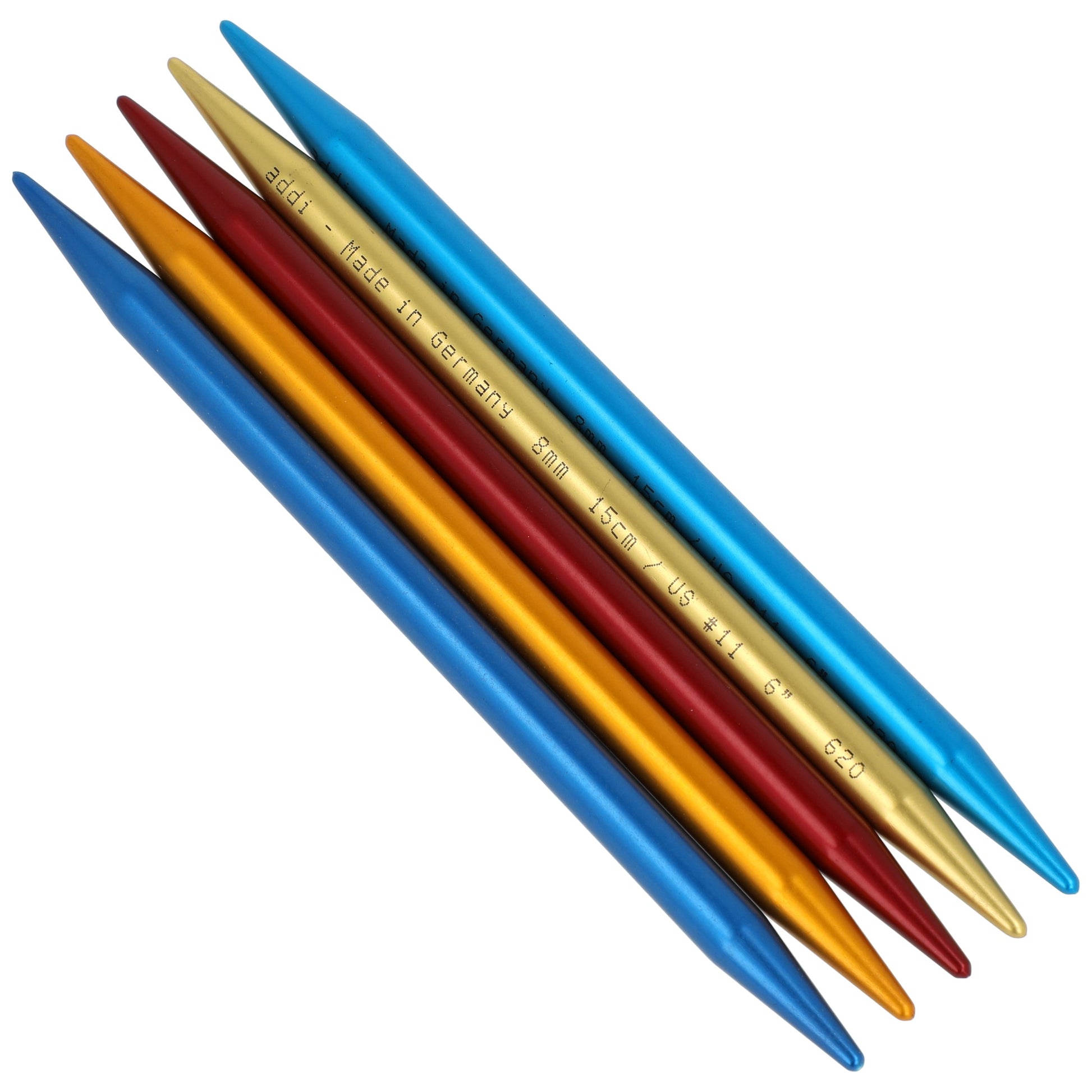 Aiguilles à tricoter doubles pointes en aluminium - addiColibri