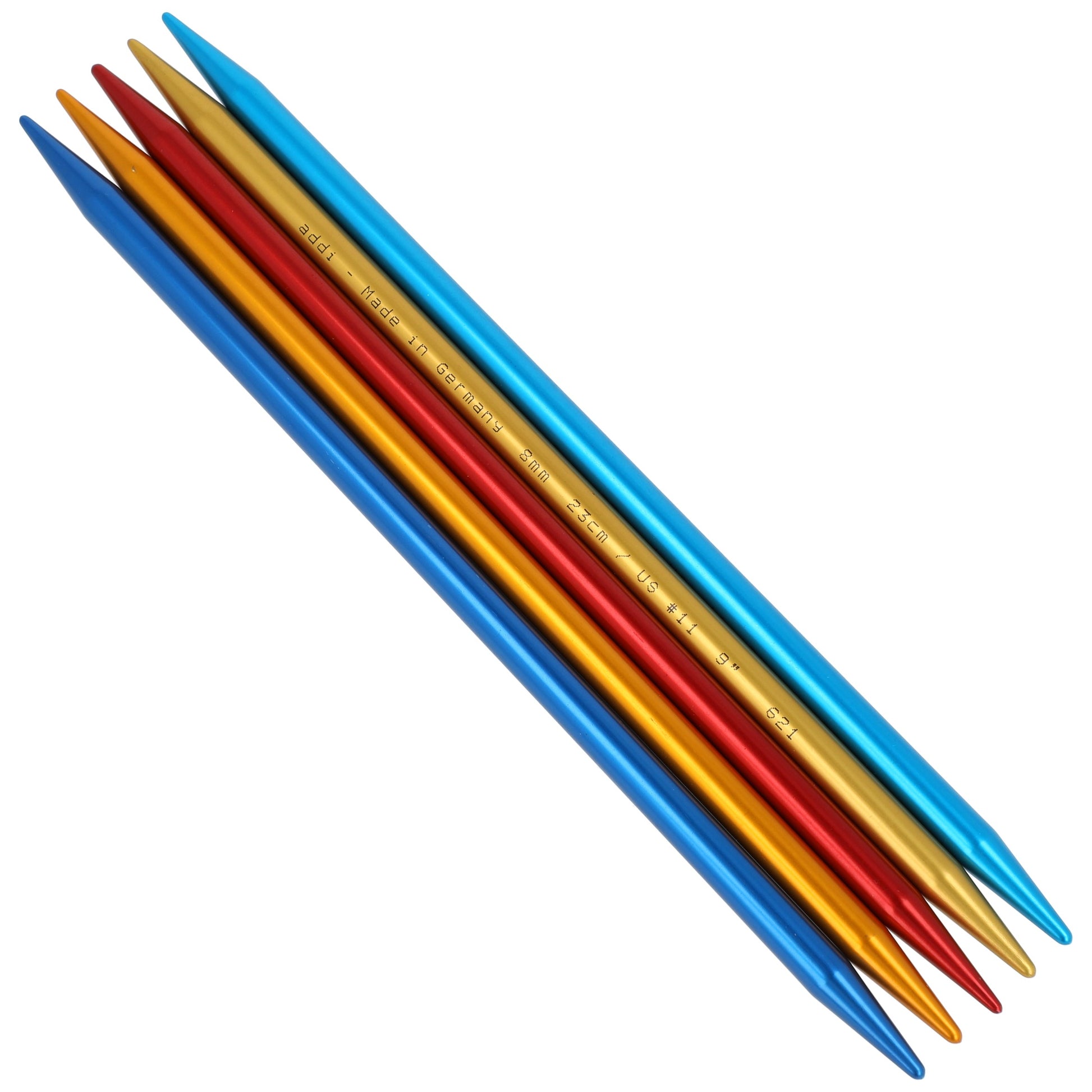 Aiguilles à tricoter doubles pointes en aluminium - addiColibri