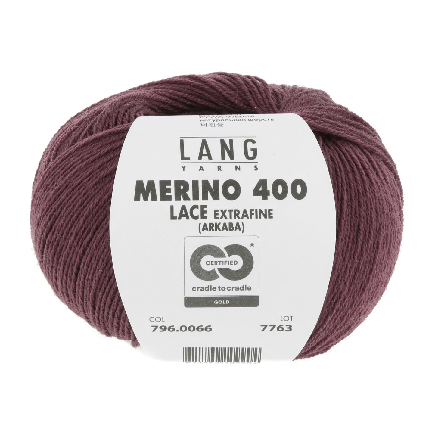 Exquisite 100% Merino Wool - Merino 400 Lace Yarn Ball