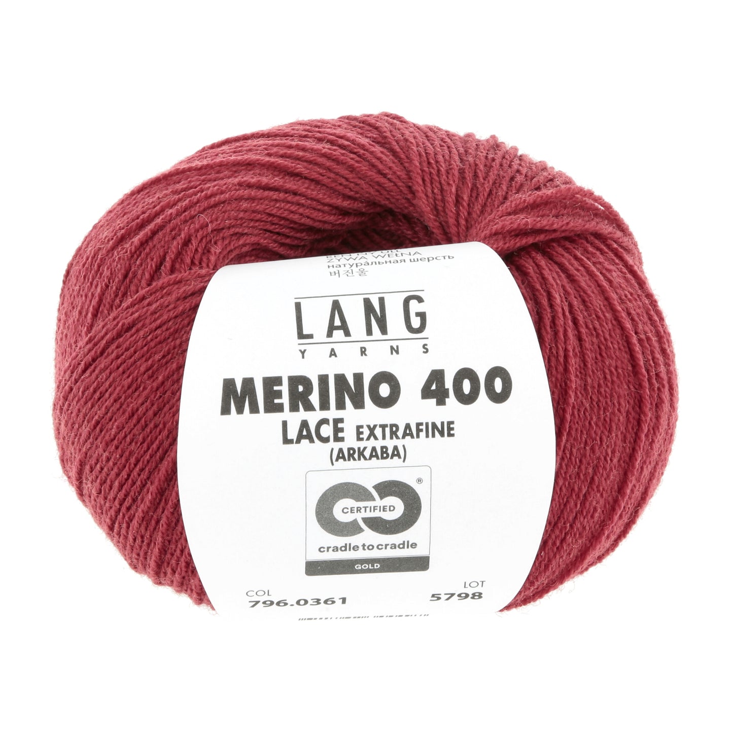 Exquisite 100% Merino Wool - Merino 400 Lace Yarn Ball