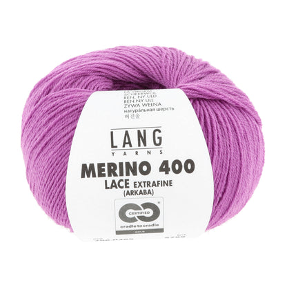 Exquisite 100% Merino Wool - Merino 400 Lace Yarn Ball